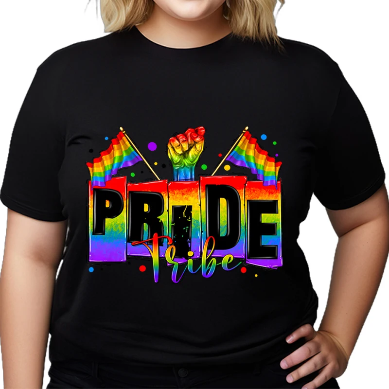 Women's Pluse Size T-shirts LGBT PREDE Tribe Printed T-shirt Gay Pride Clothes for Women Color Printing Fist Big Size Clothing
Women's Pluse Size T-shirts LGBT PREDE Tribe Printed T-shirt Gay Pride Clothes for Women Color Printing Fist Big Size Clothing