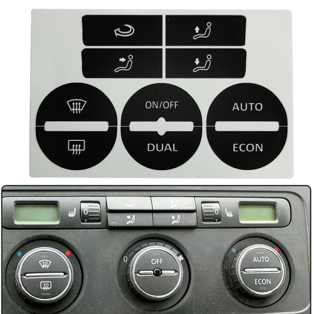 For GOLF Mk5 04-08 Car AC A/C Control Button Worn Repair Kit Decals Stickers High Grade Vinyl Black For PASSAT 05-10 Accessories
For GOLF Mk5 04-08 Car AC A/C Control Button Worn Repair Kit Decals Stickers High Grade Vinyl Black For PASSAT 05-10 Accessories