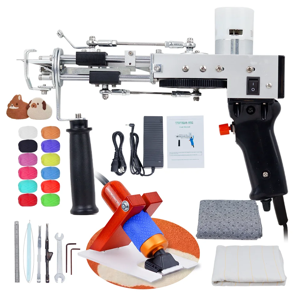 

2 IN 1 Tufting Gun Starter Kit with Trimmer Carpet Tufting Gun Tufting Machine Cut Pile and Loop Pile DIY Tools