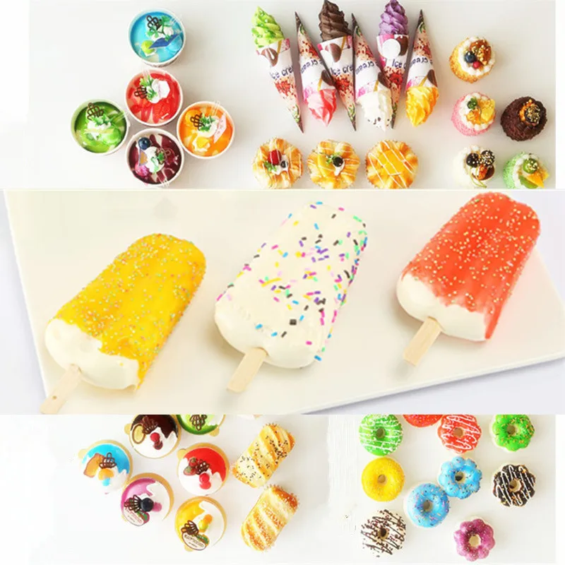 6Pcs Fake Food Cake Doughnut Ice Cream Simulation Elastic PU Resin Cupcake Photography Props Children's Toys Home Decoration
6Pcs Fake Food Cake Doughnut Ice Cream Simulation Elastic PU Resin Cupcake Photography Props Children's Toys Home Decoration