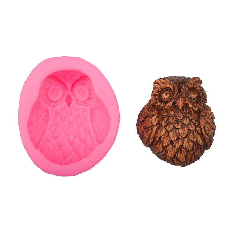 

Owl Liquid Silicone Mold Multi-style Polymer Clay Plaster Fondant Cake Chocolate Dessert Pastry Decoration Kitchen Baking Tools