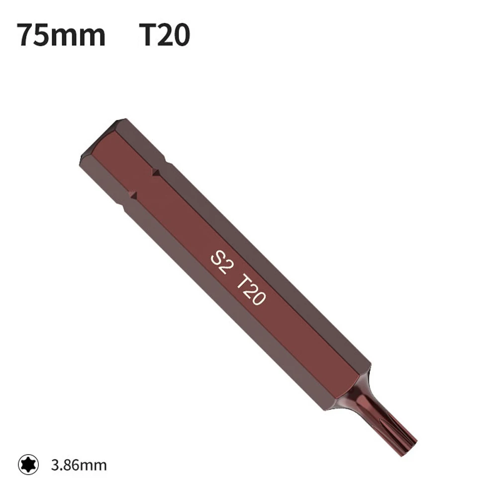

1 Pc 75MM Torx Screwdriver Bits Electric-Wrench Socket Bit Magnetic Hex Shank Screwdrive Hand Tool T20 /T25/T30/T40/T45/T50/ T55