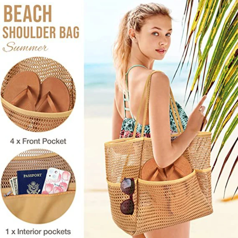 

Соломенные сумки-тоуты для женщин, повседневные плетеные вместительные простые дамские сумочки на плечо с надписью, пляжная сумка для покупок, лето