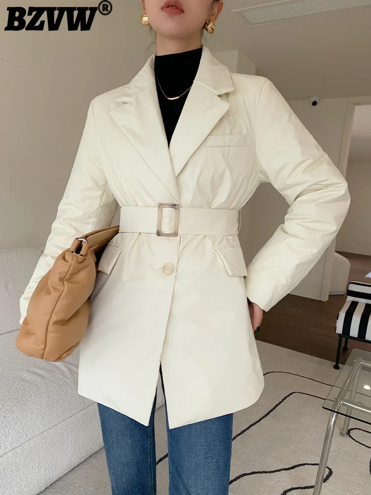 BZVW Notched Collar Designer Blazer Coat Women's 2023 Winter New Fashion Belt Waist Retraction Temperament Suit Jacket Female
BZVW Notched Collar Designer Blazer Coat Women's 2023 Winter New Fashion Belt Waist Retraction Temperament Suit Jacket Female