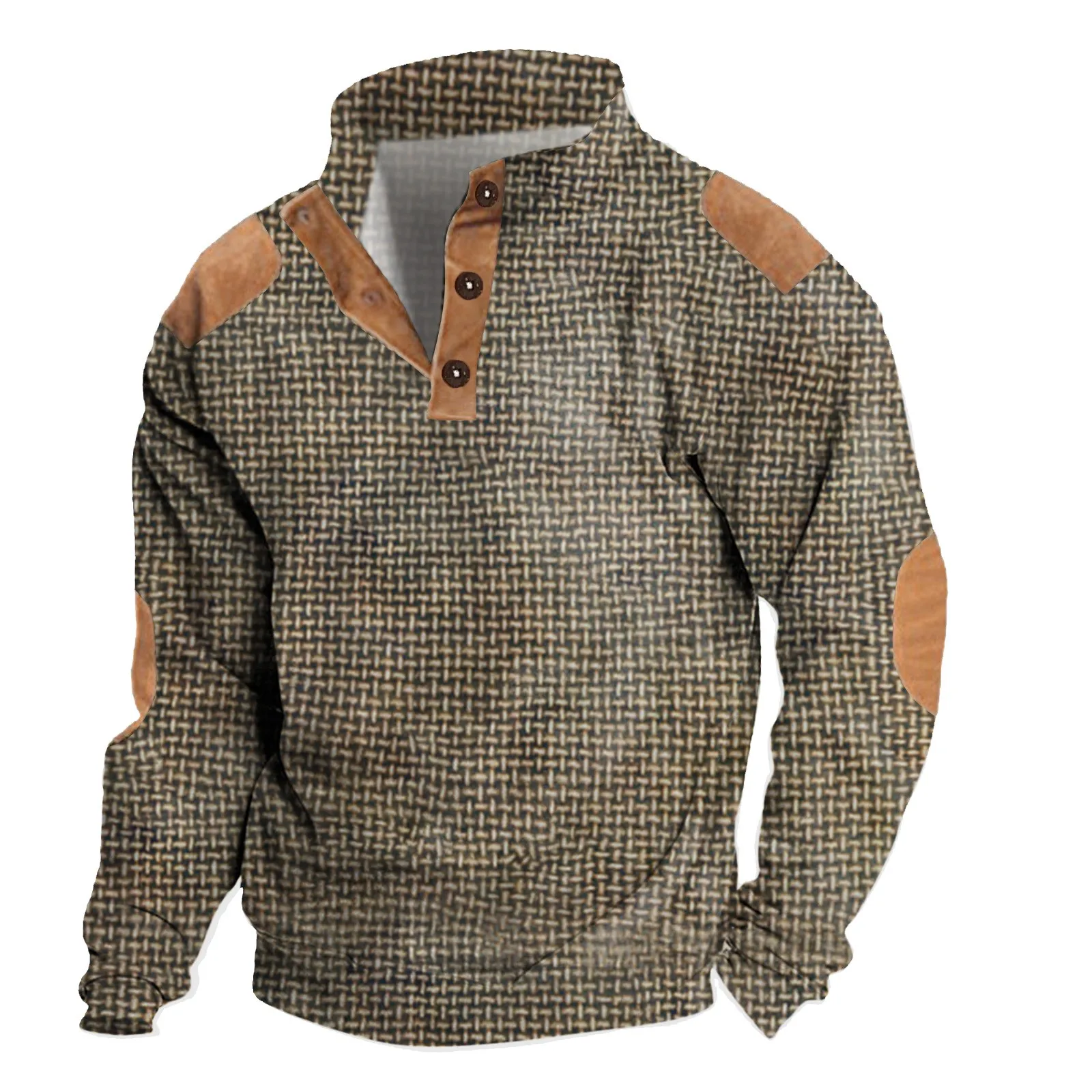 Casual Stand Collar Sweatshirt Men'S Spring Autumn Fashion Button Collar Pullover High Quality Patchwork Outdoor Clothing
Casual Stand Collar Sweatshirt Men'S Spring Autumn Fashion Button Collar Pullover High Quality Patchwork Outdoor Clothing