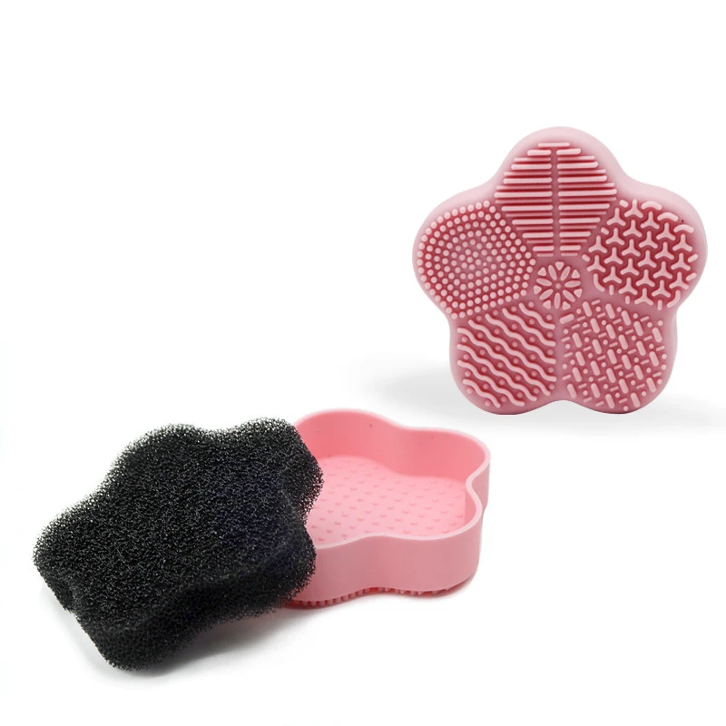 

Silicone Makeup Brush Cleaner Washing Cosmetic Foundation Brush Scrubbing Pad Wet And Dry Silicone Cleaning Pad Scrubber Tool