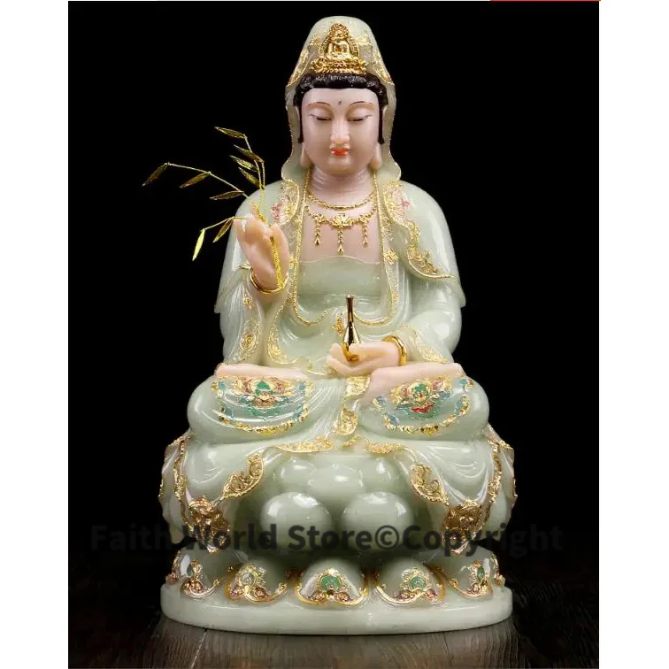 30cm LARGE- high-grade Natural jade gilding Guanyin Buddha home Temple efficacious Talisman Mascot carving Sculpture statue
30cm LARGE- high-grade Natural jade gilding Guanyin Buddha home Temple efficacious Talisman Mascot carving Sculpture statue