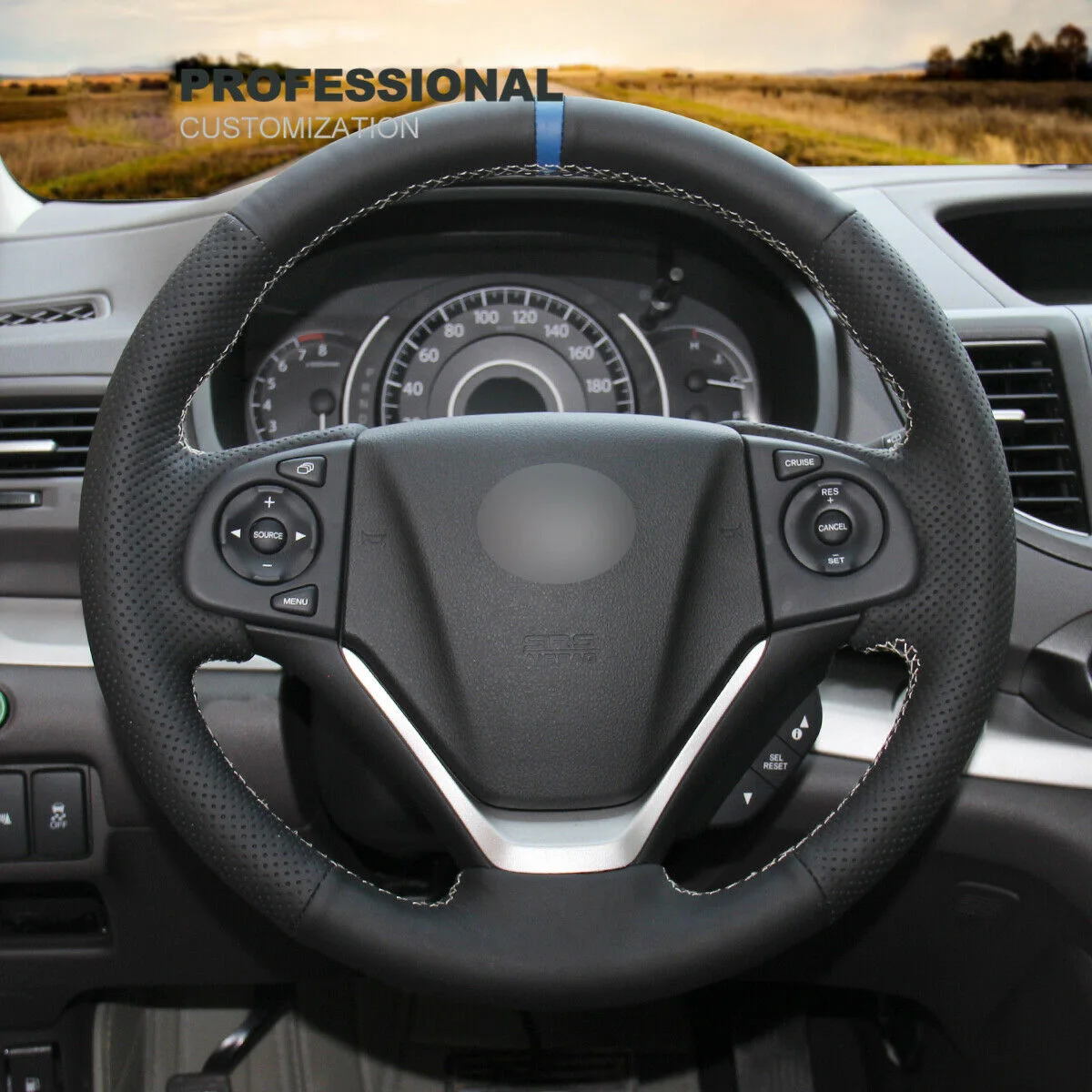 DIY Hand Suture Black Leather Steering Wheel Cover Wrap For Honda CRV CR-V 2012 2013 2014 2015 2016 Car Accessories
DIY Hand Suture Black Leather Steering Wheel Cover Wrap For Honda CRV CR-V 2012 2013 2014 2015 2016 Car Accessories