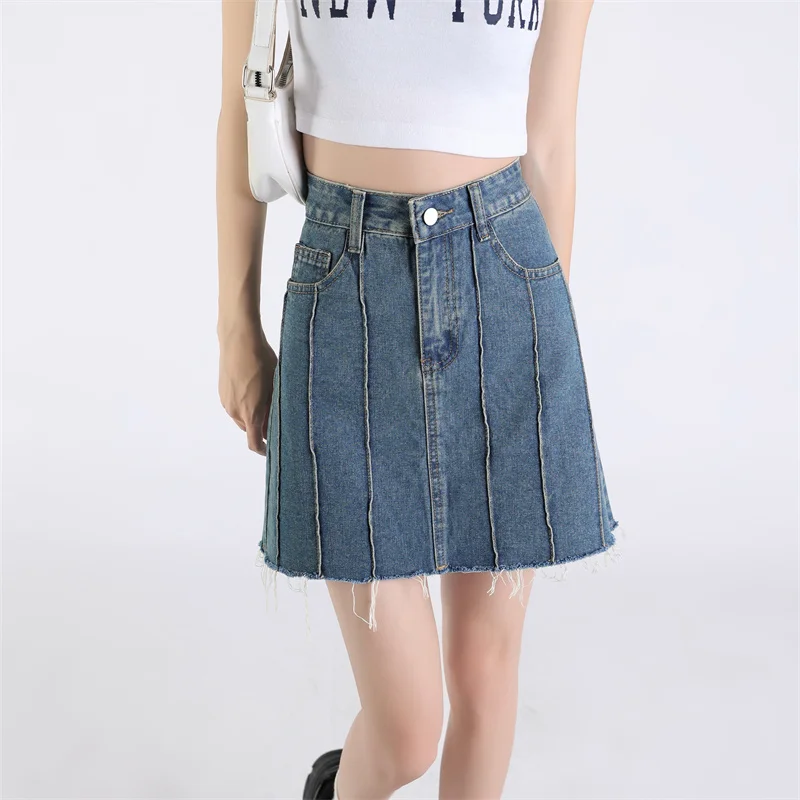Splice Tassels Vintage Blue Short Denim Skirt Women's Summer American Street Style Casual A-Line Hot Girl Mini Skirt Female
Splice Tassels Vintage Blue Short Denim Skirt Women's Summer American Street Style Casual A-Line Hot Girl Mini Skirt Female