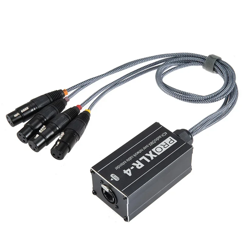 

1Pair RJ45 To XLR Audio Cable DMX Splitter For Snake Cable Network Extension Of Stage Or Studio Recording Male+Female