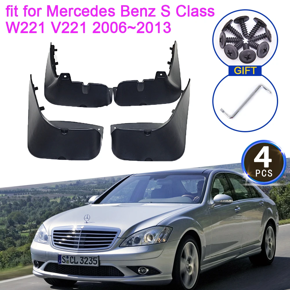 for Mercedes Benz S Class W221 V221 2006 2007 2008 2009 2010 2011 2012 2013 Mudguards Mud Flaps Splash Flare Fenders Accessories 
for Mercedes Benz S Class W221 V221 2006 2007 2008 2009 2010 2011 2012 2013 Mudguards Mud Flaps Splash Flare Fenders Accessories