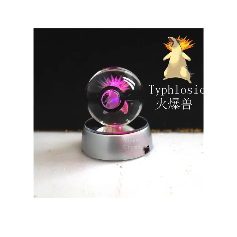 Anime Pokemon 3D Typhlosion ANIME GIFT Figures Laser Ball Engraving Round Crystal Bal LED Light Base Toy for Children Boys
Anime Pokemon 3D Typhlosion ANIME GIFT Figures Laser Ball Engraving Round Crystal Bal LED Light Base Toy for Children Boys