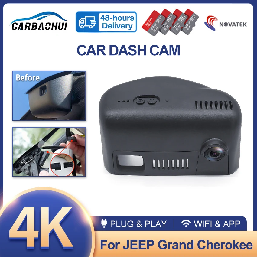 Plug and Play 4K 2160P Car DVR Driving Video Recorder Dash Cam Camera For Jeep Grand Cherokee WK2 2015-218 2019 2020 HD DashCam
Plug and Play 4K 2160P Car DVR Driving Video Recorder Dash Cam Camera For Jeep Grand Cherokee WK2 2015-218 2019 2020 HD DashCam