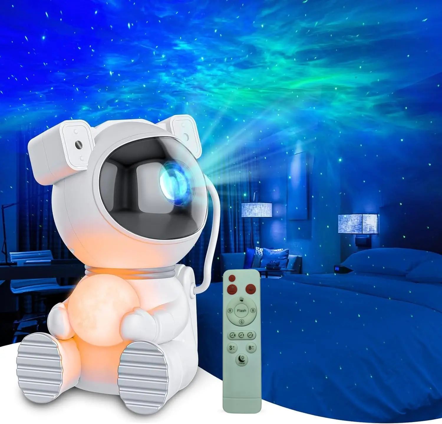 

Astronaut Space Projector Night Light Galaxy Starry Nebula Ceiling Projection LED Lamp with Timer Room Decor, Party, Kids Gift