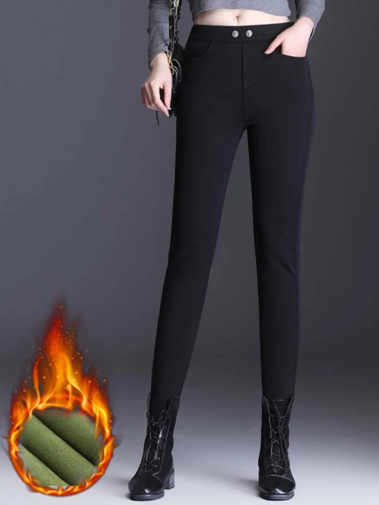 Leggings for Women Fashion Solid Color Velvet Pants Winter High Waist Warm Women Leggings Black Thickened Casual Pencil Pants
Leggings for Women Fashion Solid Color Velvet Pants Winter High Waist Warm Women Leggings Black Thickened Casual Pencil Pants