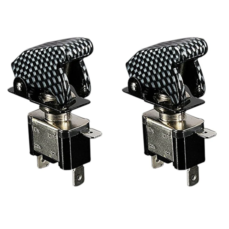 4X 12V 2-контактный автомобильный кулисный переключатель SPST ON / OFF Carbon AIRCRAFT-синий 
4X 12V 2-контактный автомобильный кулисный переключатель SPST ON / OFF Carbon AIRCRAFT-синий