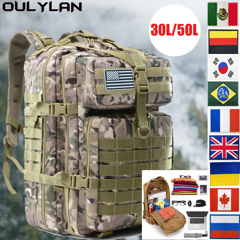 OULYLAN 30L/50L Hiking Camping Tactical Backpack Men Rucksacks 900D Nylon Waterproof Bags Outdoor Trekking Hunting Bag
OULYLAN 30L/50L Hiking Camping Tactical Backpack Men Rucksacks 900D Nylon Waterproof Bags Outdoor Trekking Hunting Bag