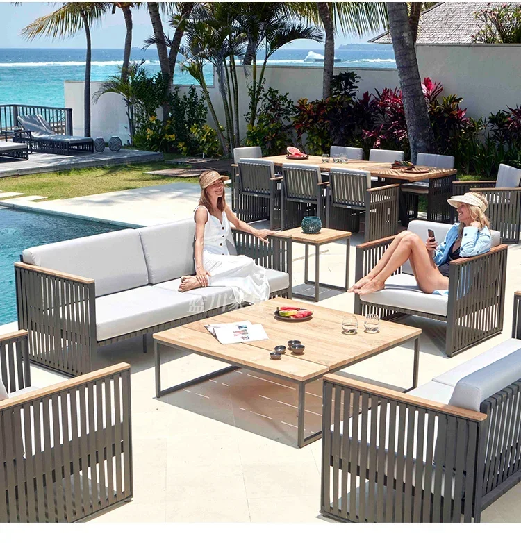 Софа из ротанга, под заказ, уличный водонепроницаемый алюминиевый сплав, из тика, для скандинавского отеля, балкона, двора, сада, улицы
Софа из ротанга, под заказ, уличный водонепроницаемый алюминиевый сплав, из тика, для скандинавского отеля, балкона, двора, сада, улицы