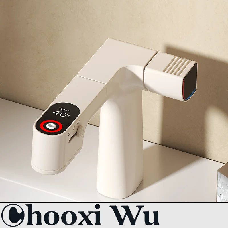 

CHOO XIU-Pull Faucet, Hot and Cold Faucet, Digital Display, Rotating Kitchen Faucet, Digital Display Faucet