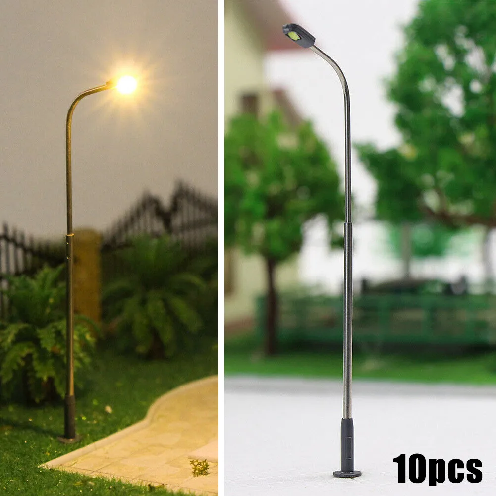 Warm White Lamp Post Street Light Set 10Pcs with LEDs Suitable for 3V Supply Voltages Perfect for Rail & Building Layout
Warm White Lamp Post Street Light Set 10Pcs with LEDs Suitable for 3V Supply Voltages Perfect for Rail & Building Layout