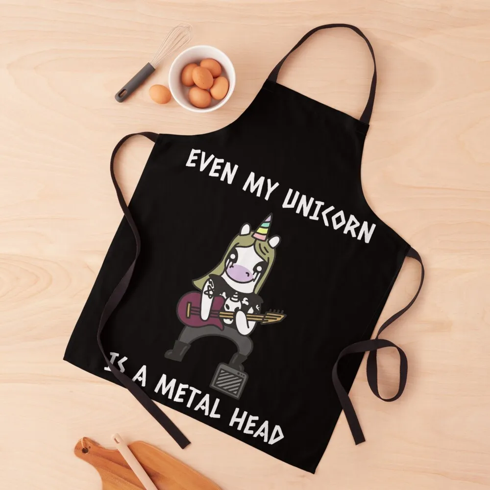 

Even My Unicorn is a Metal Head Apron Sexy women's work innovative kitchen and home items Apron
