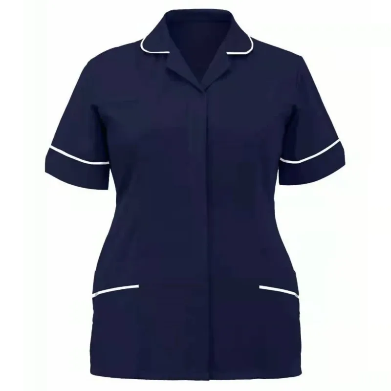 

Nurse Uniform Surgery T-Shirt Tops Working Uniforms Women's Solid Colour Workwear V Neck Large Size Nursing Scrubs Blouse Doctor