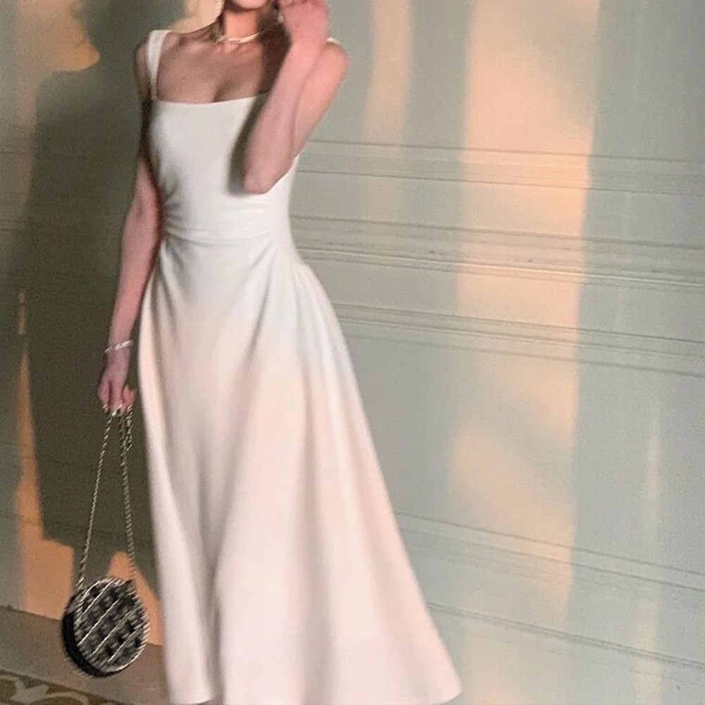 Women Dress 1pc Collar Mid-length Elegant Square A-line French Waist Long Skirt Niche Design Polyester Slim-fit
Women Dress 1pc Collar Mid-length Elegant Square A-line French Waist Long Skirt Niche Design Polyester Slim-fit