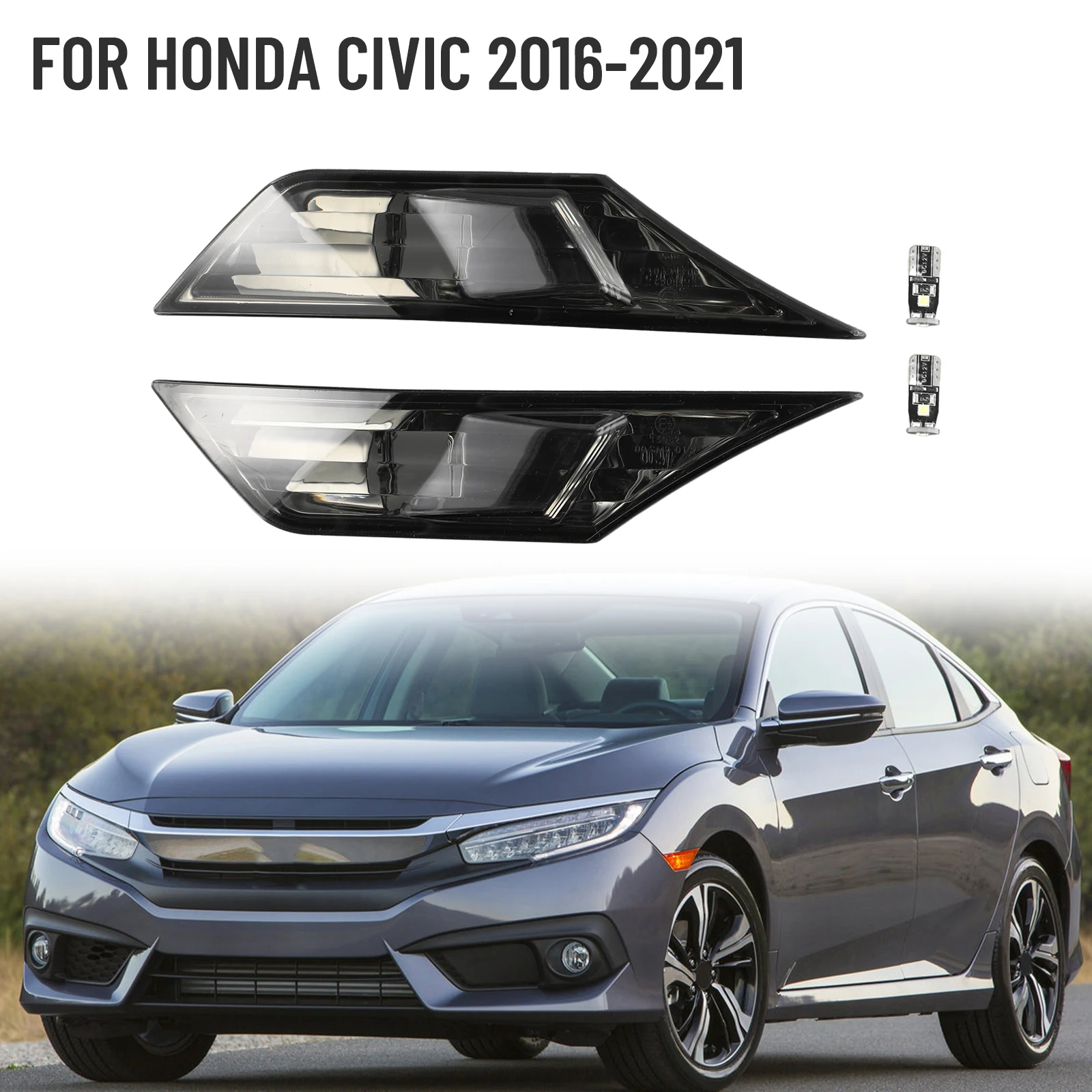 2 Pcs Car Turn Signal Width Light Modified Black With LED Bulb White Lamp For Honda Civic 2016-2021 20.5x4.5x3.3cm Car Lights
2 Pcs Car Turn Signal Width Light Modified Black With LED Bulb White Lamp For Honda Civic 2016-2021 20.5x4.5x3.3cm Car Lights