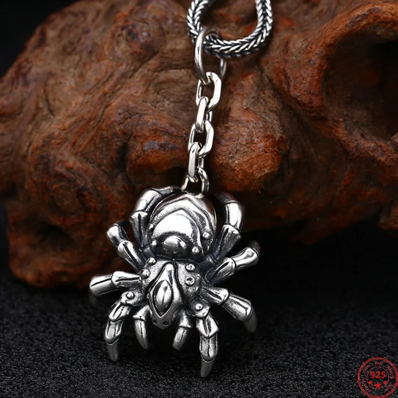 Genuine S925 Sterling Silver Pendants for Women Men New Fashion Creative 3D Relief Spider Ancient Punk Jewelry Free Shipping
Genuine S925 Sterling Silver Pendants for Women Men New Fashion Creative 3D Relief Spider Ancient Punk Jewelry Free Shipping