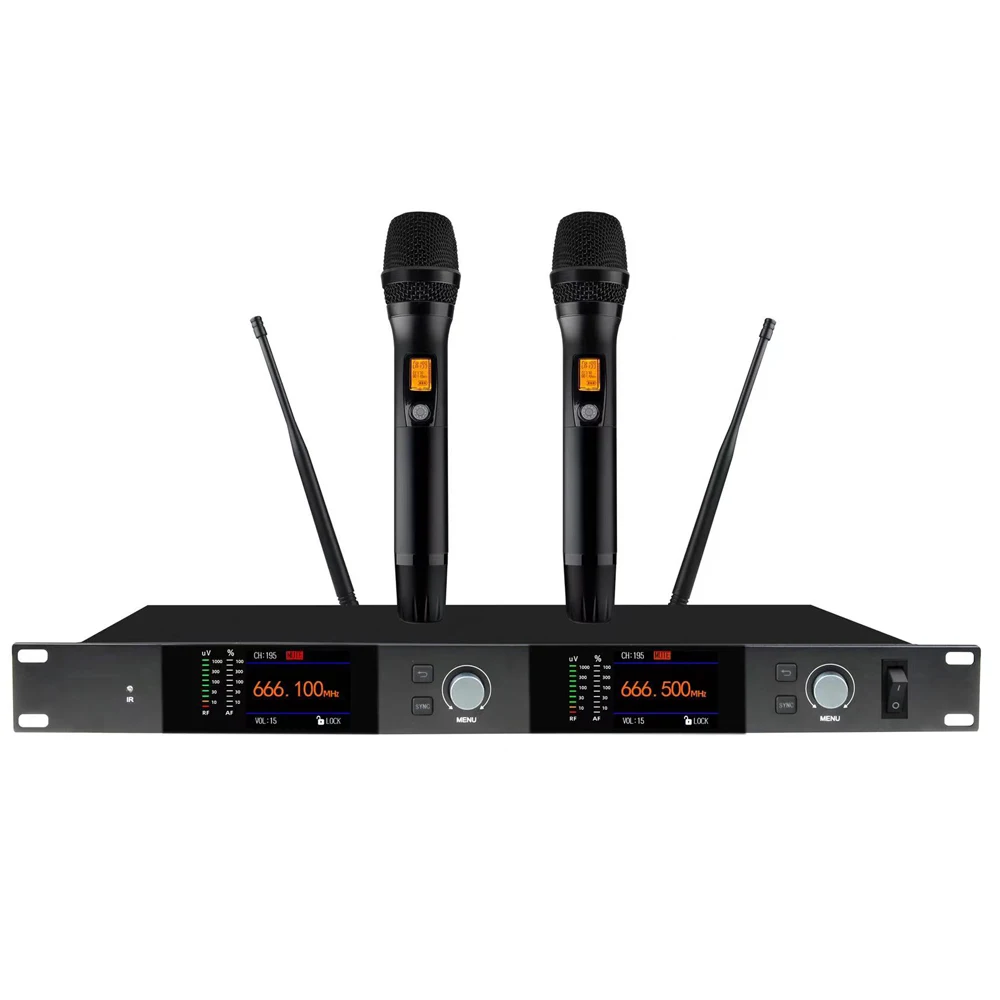 EW500 2-Channel G4-828 Hypercardioid Dynamic Handheld Microphone Digital Wireless System Anti-interference Noise Suppression
EW500 2-Channel G4-828 Hypercardioid Dynamic Handheld Microphone Digital Wireless System Anti-interference Noise Suppression