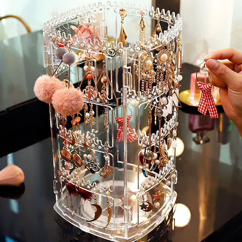 Creative Earring Jewelry Display Stand 360° Rotation Earring Organizer Transparent Hanging Earrings Necklace Decorative Shelf
Creative Earring Jewelry Display Stand 360° Rotation Earring Organizer Transparent Hanging Earrings Necklace Decorative Shelf