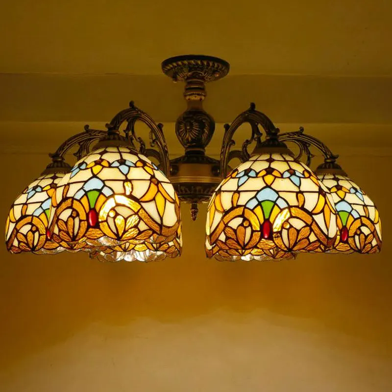 Retro stained glass ceiling light rural iron art multi head ceiling lamp for living room living room bedroom restaurant
Retro stained glass ceiling light rural iron art multi head ceiling lamp for living room living room bedroom restaurant