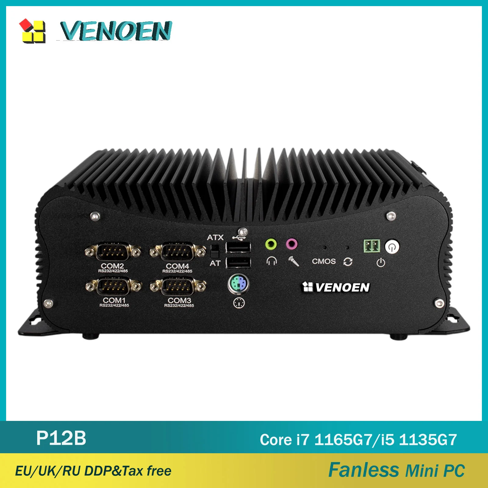 Fanless Mini PC Core i5 1135G7 i7 1165G7 GPIO 2*I225 2.5G LAN Industrial Rugged Computer 4*USB HDMI VGA 4G LTE WIFI AT Switch
Fanless Mini PC Core i5 1135G7 i7 1165G7 GPIO 2*I225 2.5G LAN Industrial Rugged Computer 4*USB HDMI VGA 4G LTE WIFI AT Switch