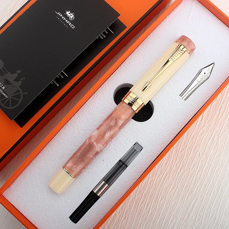New Jinhao 100 Fresh Color Fountain Pen Gold Clip Acrylic Barrel Fine Nib for Writing Calligraphy Office School Supply
New Jinhao 100 Fresh Color Fountain Pen Gold Clip Acrylic Barrel Fine Nib for Writing Calligraphy Office School Supply