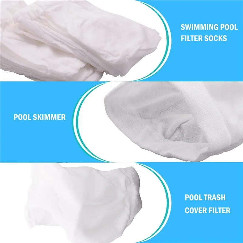 , 20-Pack Pool Filter Basket Saver Socks, Reusable Ultra-Fine Mesh Sock Filter Pool Debris Catcher
, 20-Pack Pool Filter Basket Saver Socks, Reusable Ultra-Fine Mesh Sock Filter Pool Debris Catcher
