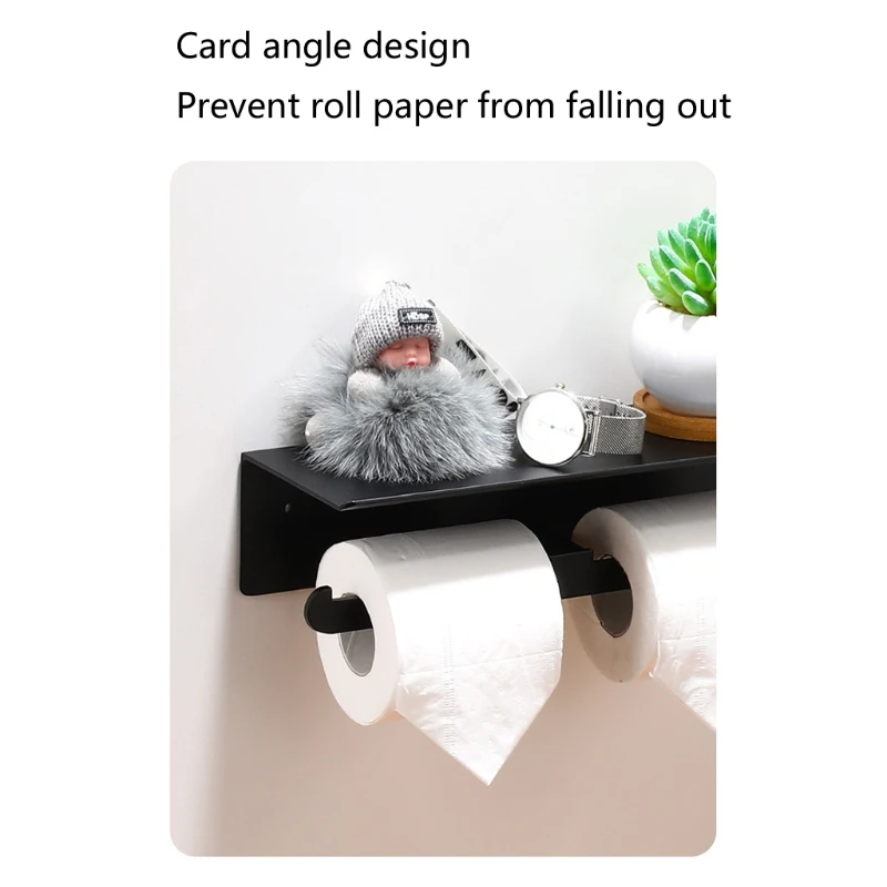 Wall-mount Tissue Holder with Spacious Shelf Double Roll Toilet Paper Dispenser Dropship
Wall-mount Tissue Holder with Spacious Shelf Double Roll Toilet Paper Dispenser Dropship