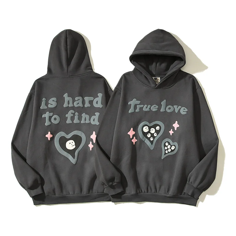 True Love Print Fleece Hoodie Men Women Kanye West Harajuku Street Clothes Cotton Hooded Daily Trip Loose Casual Sweatshirts
True Love Print Fleece Hoodie Men Women Kanye West Harajuku Street Clothes Cotton Hooded Daily Trip Loose Casual Sweatshirts