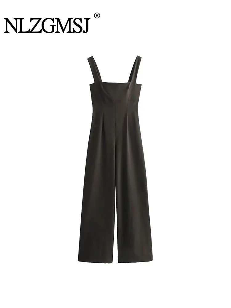 Nlzgmsj TRAF Jumpsuit Women Summer Wide-Leg Pants Set Slimming Loose Temperament High Waist Suspender Jumpsuit
Nlzgmsj TRAF Jumpsuit Women Summer Wide-Leg Pants Set Slimming Loose Temperament High Waist Suspender Jumpsuit