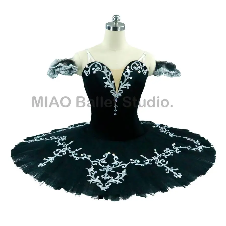 

Black Swan Classical Pancake Tutu Swan Lake Competition Professional Ballet Costume Girls Pancake Tutu purple silver adult 0023