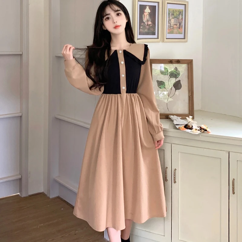 korean elegant long Sleeve loose Ladies maxi dresses Women spring autumn Color matching bodycon Dress y2k bodycon party vestidos
korean elegant long Sleeve loose Ladies maxi dresses Women spring autumn Color matching bodycon Dress y2k bodycon party vestidos