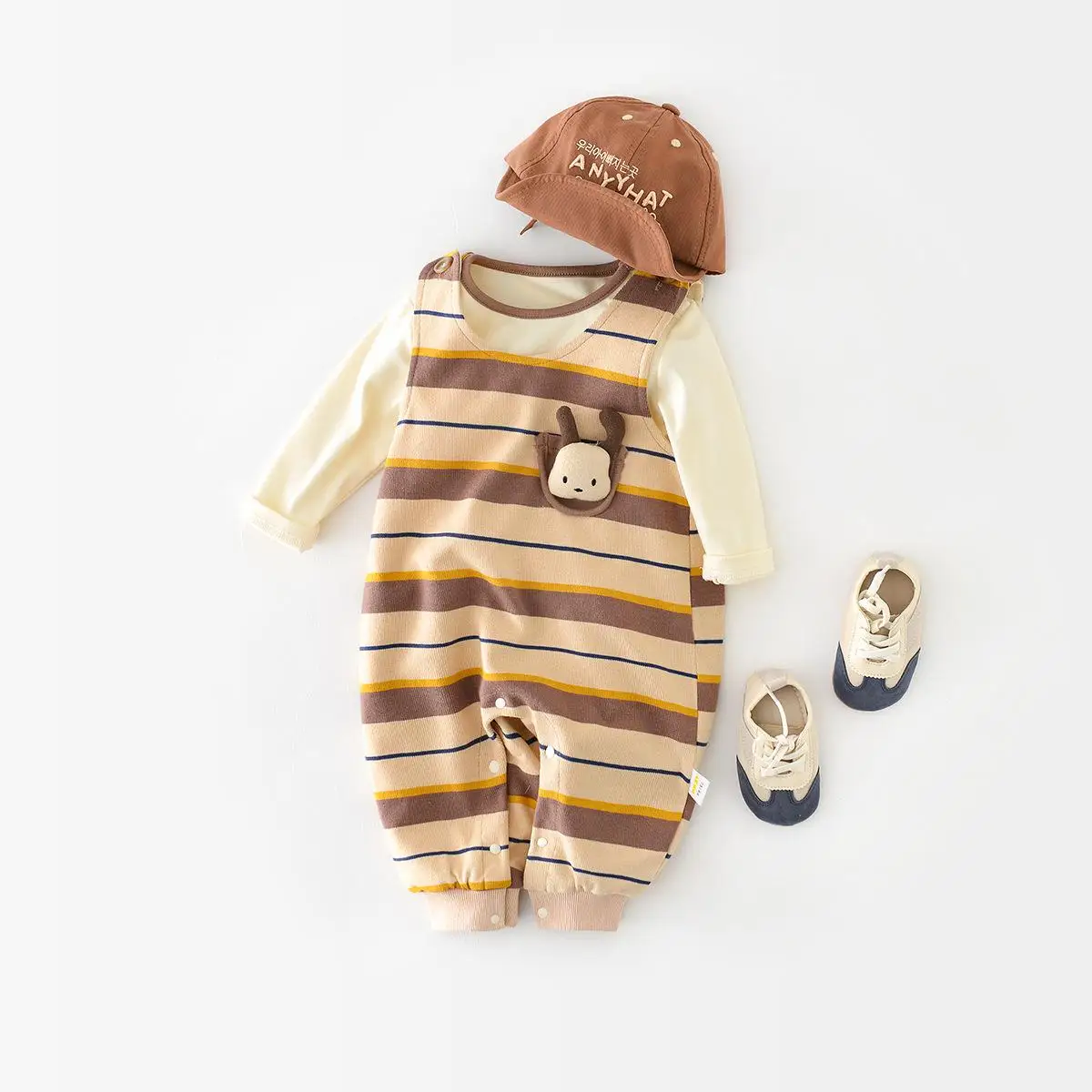 2024 Newborn Spring Clothes Boy Girl Baby Striped Overalls Suit Children Cotton T-shirt + Cartoon Bee Suspender Jumpsuit 2pcs
2024 Newborn Spring Clothes Boy Girl Baby Striped Overalls Suit Children Cotton T-shirt + Cartoon Bee Suspender Jumpsuit 2pcs