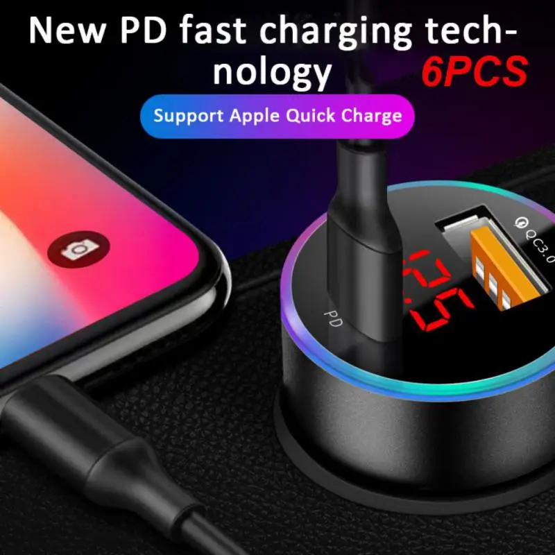 Автомобильное зарядное устройство PD + USB QC3.0, 6 шт., 38 Вт, быстрое зарядное устройство для телефона, 12-24 В, розетка для прикуривателя с индикатором фотометра
Автомобильное зарядное устройство PD + USB QC3.0, 6 шт., 38 Вт, быстрое зарядное устройство для телефона, 12-24 В, розетка для прикуривателя с индикатором фотометра