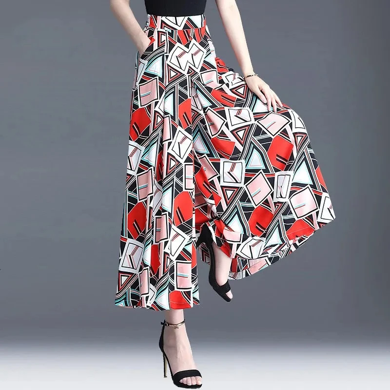 2023 New Summer Wide Leg Pants Women High Quality Loose Bohemian High Waist Skirt Pants Summer Print Trousers Women Bottoms 4XL
2023 New Summer Wide Leg Pants Women High Quality Loose Bohemian High Waist Skirt Pants Summer Print Trousers Women Bottoms 4XL