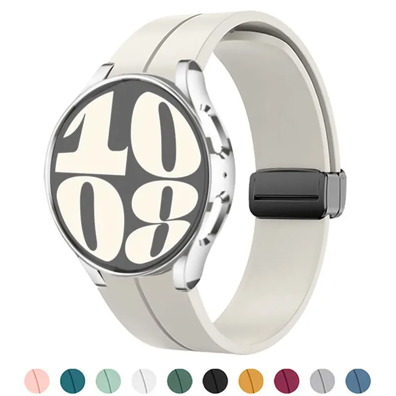 Original Silicone Band+Case For Samsung Galaxy Watch 6 5 4 Strap 44 40mm Classic 47 43mm Magnetic Buckle Galaxy Watch 5 Pro 45mm
Original Silicone Band+Case For Samsung Galaxy Watch 6 5 4 Strap 44 40mm Classic 47 43mm Magnetic Buckle Galaxy Watch 5 Pro 45mm