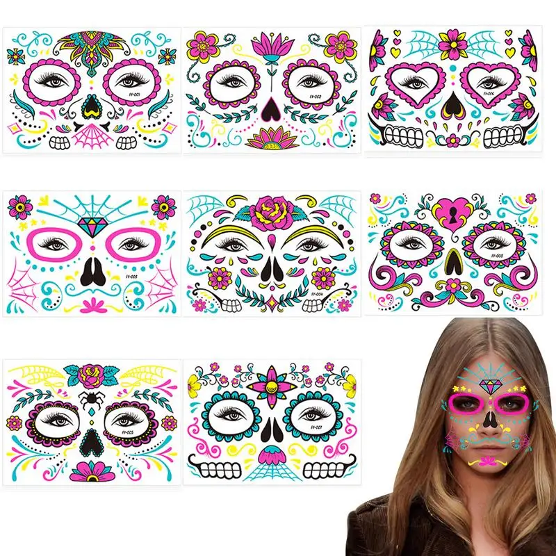 Halloween Face Sticker Water Transfer Halloween Decor For Parties Women Sticker For Face Body Glow In The Dark Decals
Halloween Face Sticker Water Transfer Halloween Decor For Parties Women Sticker For Face Body Glow In The Dark Decals