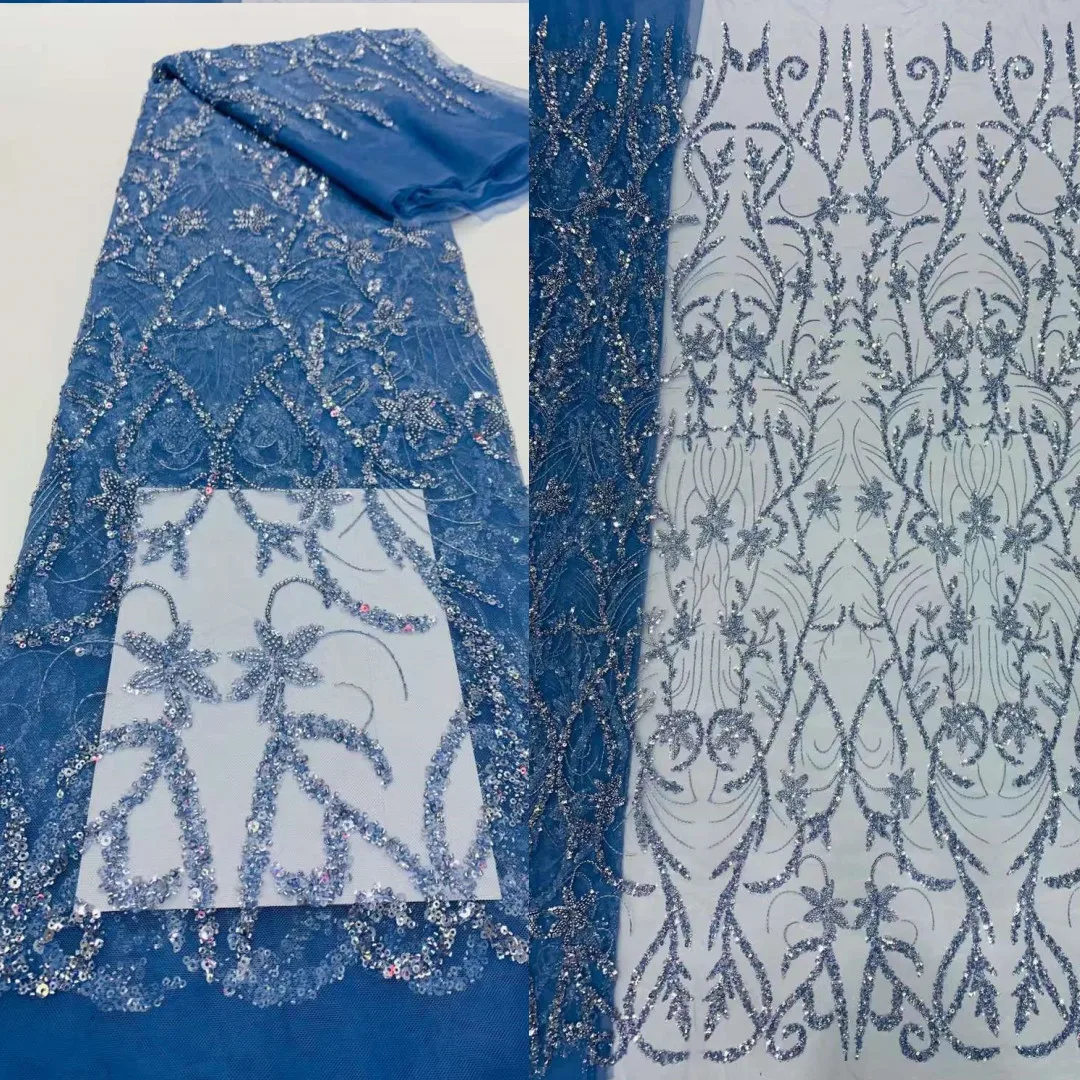 Beautiful Beaed Fabric Crystal Sequin embroidery French mesh lace Sequin Nigeria fabirc For Weddings Evening dresses party
Beautiful Beaed Fabric Crystal Sequin embroidery French mesh lace Sequin Nigeria fabirc For Weddings Evening dresses party