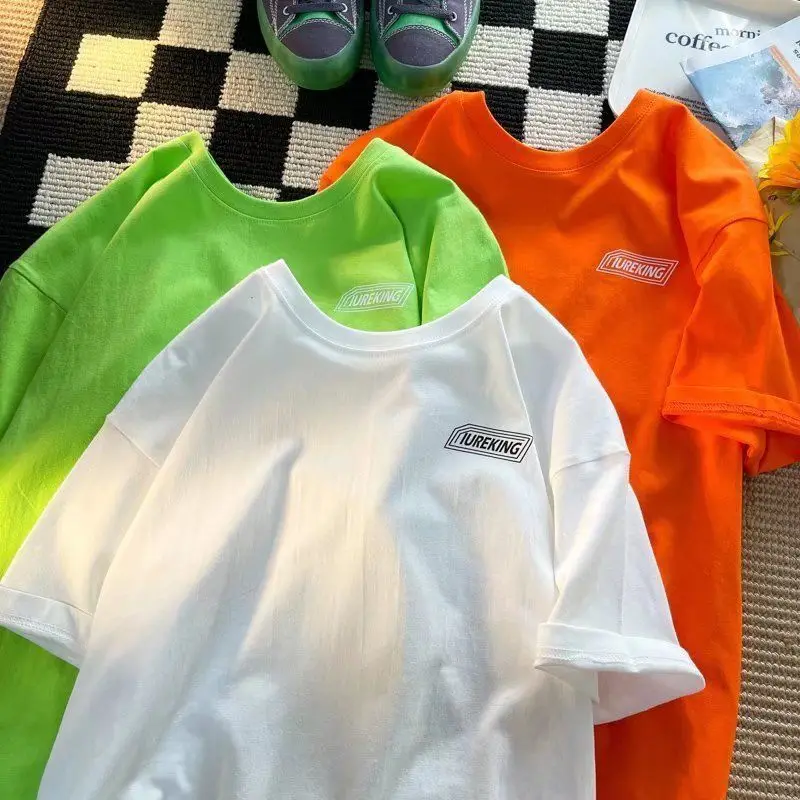 100% Cotton Short Sleeve Oversized T-shirt Letter print Summer Loose Shirt Ins Men's Women Loose Casual Basic Shirt O Neck Top
100% Cotton Short Sleeve Oversized T-shirt Letter print Summer Loose Shirt Ins Men's Women Loose Casual Basic Shirt O Neck Top