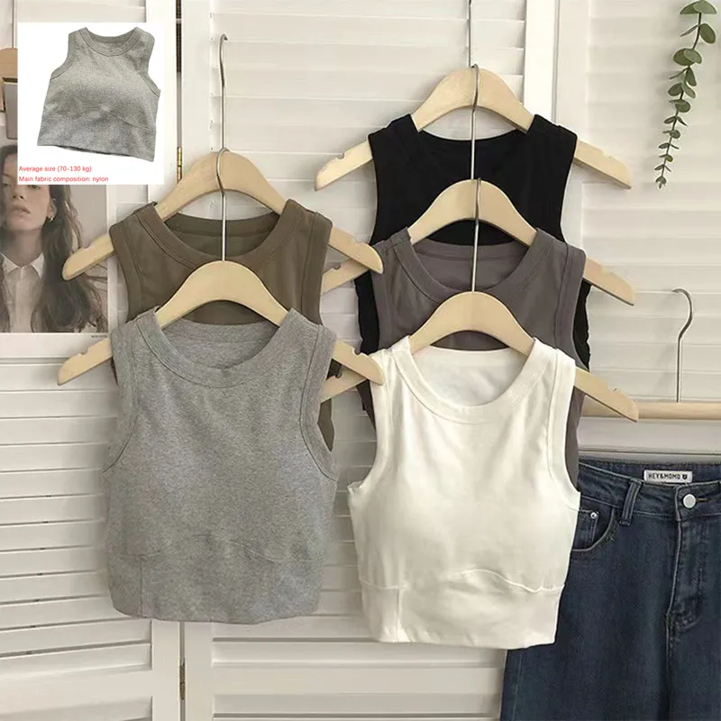 Short Section Navel Sleeveless Design Summer I-Word Undershirt Female Beauty Back All-In-One With Bra Pads Inner Slimming Wrap
Short Section Navel Sleeveless Design Summer I-Word Undershirt Female Beauty Back All-In-One With Bra Pads Inner Slimming Wrap