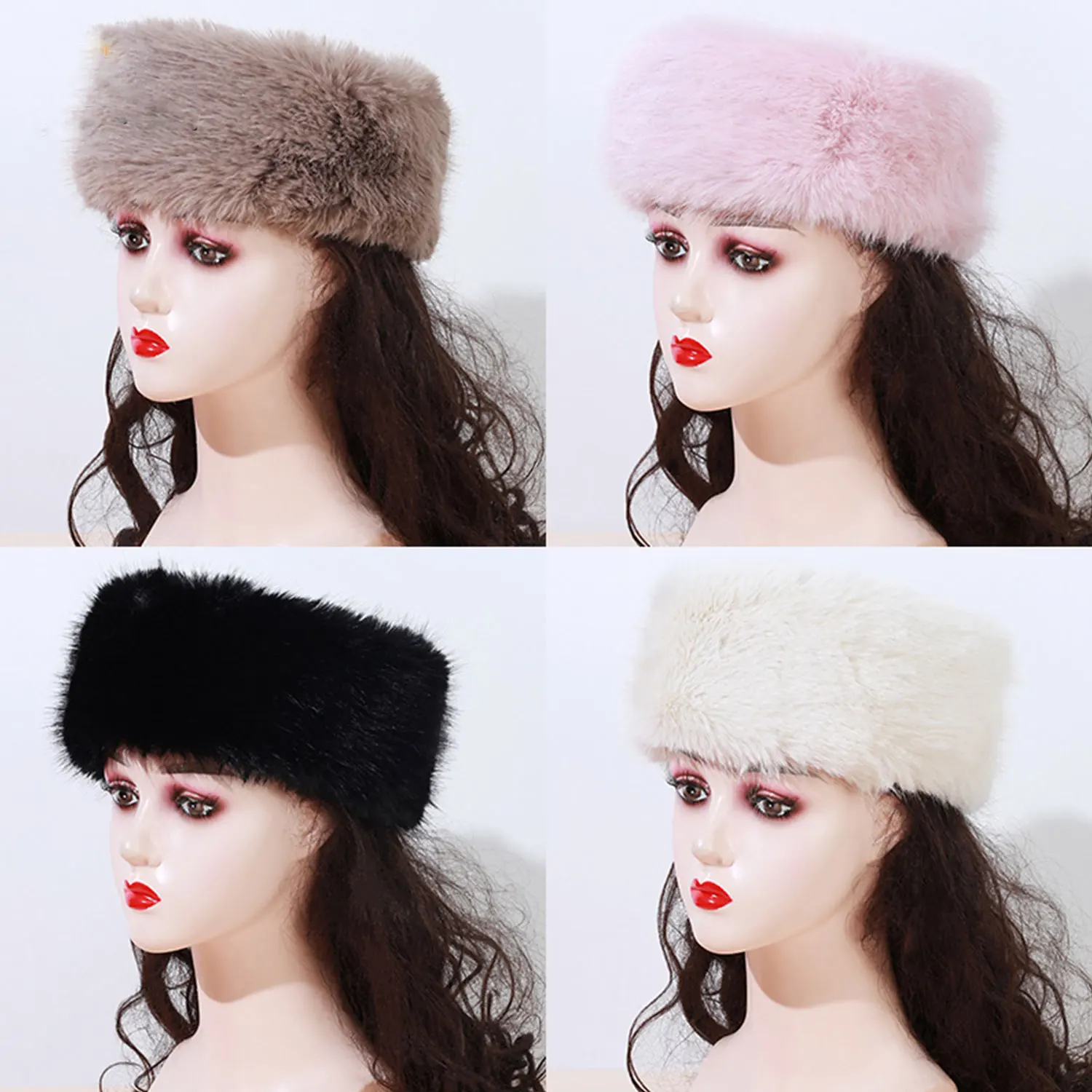 Russian Faux Fur Hat for Women Cossak Russian Style Hat Outdoor Thick Warm Beanies Headscarf Fluffy Fake Faux Fur Empty Top Hat
Russian Faux Fur Hat for Women Cossak Russian Style Hat Outdoor Thick Warm Beanies Headscarf Fluffy Fake Faux Fur Empty Top Hat
