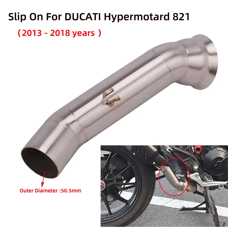 Slip On For DUCATI Hypermotard 821 2013-2018 Motorcycle Exhaust Escape System Modified Middle Link Pipe Connect 51mm Muffler
Slip On For DUCATI Hypermotard 821 2013-2018 Motorcycle Exhaust Escape System Modified Middle Link Pipe Connect 51mm Muffler